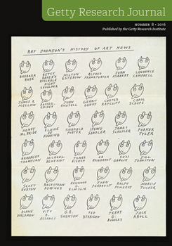 Paperback Getty Research Journal No. 8 Book
