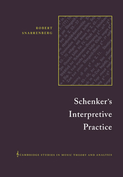 Paperback Schenker's Interpretive Practice Book