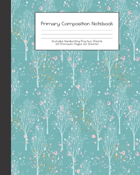 Paperback Primary Composition Notebook: Wintertime School Girls Winter Fun -Grades K-2 - Handwriting Practice Paper-Primary Ruled With Dotted Midline - 100 Pg Book