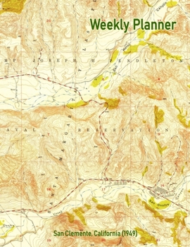 Weekly Planner: San Clemente, California (1949): Vintage Topo Map Cover