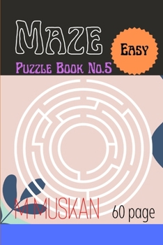 Paperback Easy Maze Puzzle Book No.5 Book