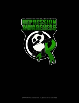 Depression Awareness Panda: Graph Paper Notebook - 0.25 Inch (1/4) Squares