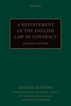 Paperback A Restatement of the English Law of Contract Book