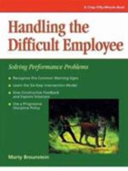 Paperback Handling the Difficult Employee Book