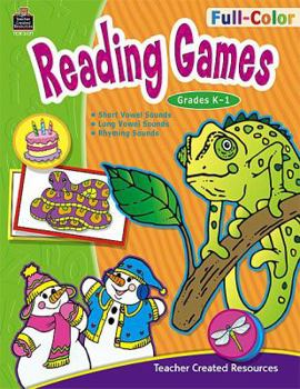 Paperback Full-Color Reading Games, Grades K-1 Book