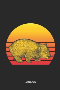 Notebook: Unique Wombat Journal | Cute Australian Animal Retro / Vintage Design | Dot Grid | 120 Dotted Pages | 6x9 | Journaling Gift Idea For Men, Women & Kids | Individual Note Book, Notepad