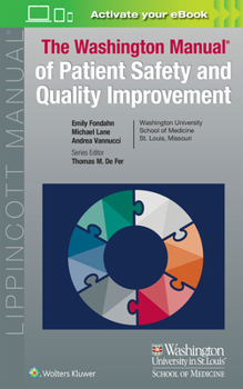 Paperback Washington Manual of Patient Safety and Quality Improvement Book