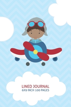 Paperback Blue Airplane Lined Journal: 100 Page Lined Journal - 6x9 inch Book