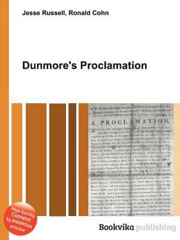 Paperback Dunmore's Proclamation Book