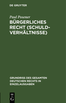 Hardcover Bürgerliches Recht (Schuldverhältnisse) [German] Book