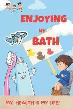 Paperback Enjoying my bath: Cute blue toilet stuff, activities book