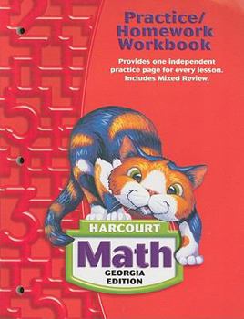 Paperback Harcourt Math Georgia Edition Practice/Homework Workbook Book