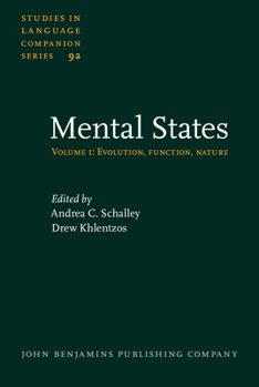 Hardcover Mental States: Volume 1: Evolution, Function, Nature Book