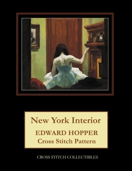 Paperback New York Interior: Edward Hopper Cross Stitch Pattern [Large Print] Book