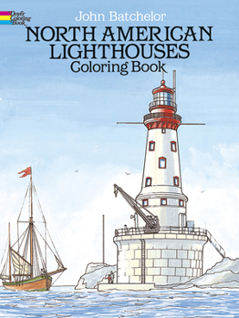 Paperback North American Lighthouses Coloring Book