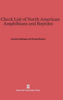 Hardcover A Check List of North American Amphibians and Reptiles: Fourth Edition Book