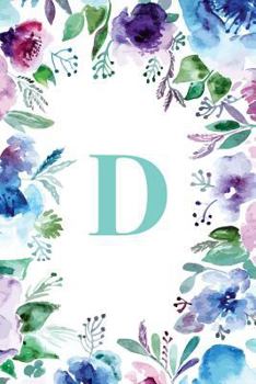 D : Watercolor Floral, 150 Pages, 6 X 9