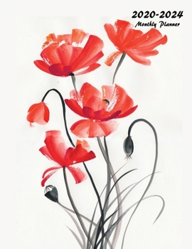 2020-2024 Monthly Planner: Large Five Year Planner with Floral Cover (Volume 3)