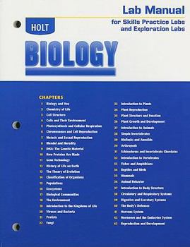 Paperback Holt Biology Lab Manual (Skills Practice) Book