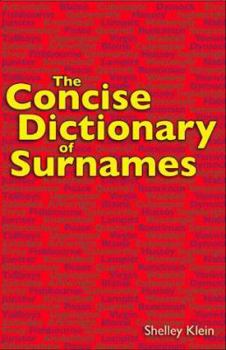 Paperback The Concise Dictionary of Surnames Book