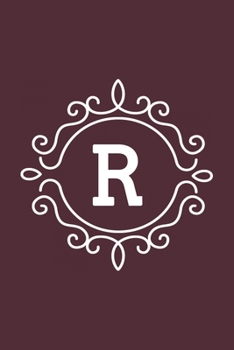 R: monogram initial Letter R - Personalized Initial Monogram Letter R  College Ruled Notebook - 6 x 9 inch Pocket Size: Cute Alphabet Vintage ...