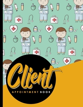 Paperback Client Appointment Book: 2 Columns Appointment Diary, Appointment Scheduler Book, Daily Appointments, Cute Veterinary Animals Cover Book