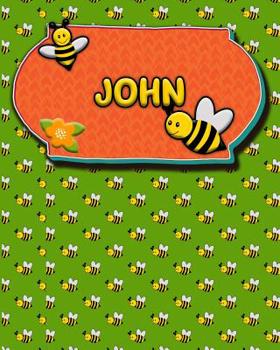 Paperback Handwriting Practice 120 Page Honey Bee Book John: Primary Grades Handwriting Book K-2 Book