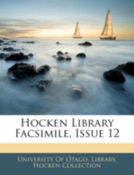 Paperback Hocken Library Facsimile, Issue 12 Book