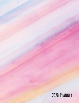 2020 Planner: Pastel Stripe Watercolor Dated Daily, Weekly, Monthly Planner with Positive Affirmation Mandala Coloring Pages, Calendar, Goals, To-Do, ... and Mood Trackers, Affirmations and Holidays