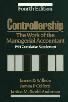Paperback Controllership, 1994 Cumulative Supplement: The Work of the Managerial Accountant Book