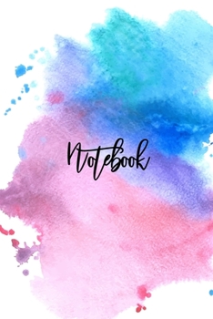 Notebook: Watercolor Notebook Wide Ruled Lined Journal 6x9 Inch ( Legal ruled ) Family Anniversary Party Gift Idea Holidays Mom Dad or Kids