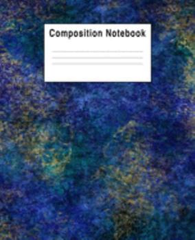 Paperback Composition Notebook: Blue & Gold Grunge Book