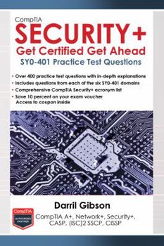 Paperback Comptia Security+ Get Certified Get Ahead: Sy0-401 Practice Test Questions Book