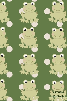 Asthma Journal: Respiratory Function Test Diary, Health & Fitness Asthma Pulmonary Log Book, Cute Green Frogs & Polka Dots Medical Journal Tracker