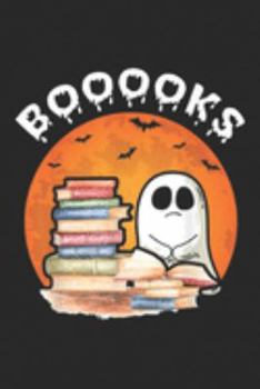 Booooks: Booooks! Ghost Reading Books Halloween Party Costume Gift Journal/Notebook Blank Lined Ruled 6x9 100 Pages