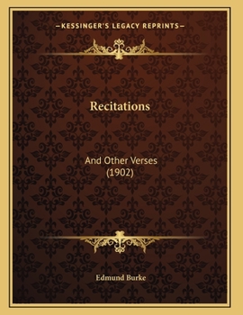 Paperback Recitations: And Other Verses (1902) Book