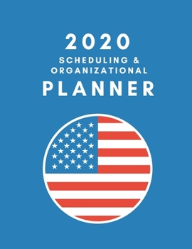 Paperback 2020 USA Planner: Yearly Monthly and Daily Calendar Notebook for Scheduling and Organization (Blue) Book