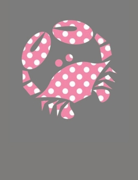 Paperback Pink Polka Dot Crab Notebook: Crabby Crab Book