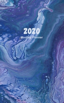 2020 Monthly Planner: Blue Pocket Planner with 12-Month Calendar and Lined Notes