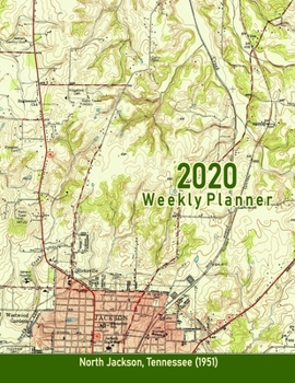 2020 Weekly Planner: North Jackson, Tennessee (1951): Vintage Topo Map Cover