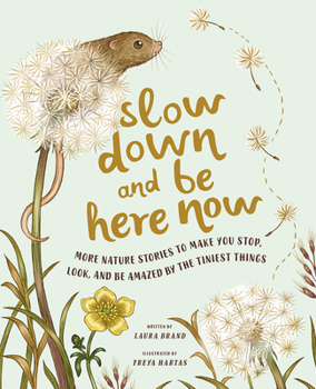 Hardcover Slow Down and Be Here Now: More Nature Stories to Make You Stop, Look, and Be Amazed by the Tiniest Things Book