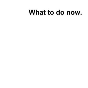 Paperback What to do now? Book