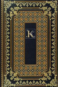 Paperback Gold Label Monogram K Notebook: Vintage Design Leather Look Matte Cover Paperback 6x9" Notebook 160 pages Book