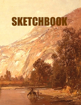 Sketchbook: River Landscape Cover Design | White Paper | 120 Blank Unlined Pages | 8.5" X 11" | Matte Finished Soft Cover