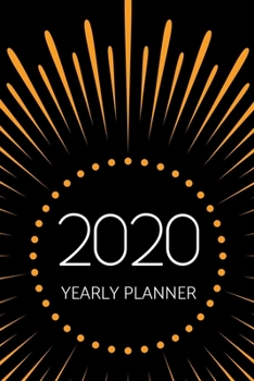 Paperback 2020 Planner: Gold Sunburst: Annual Planner (6 x 9 inches, 136 pages) Book