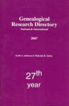 Paperback Genealogical Research Directory National and International 2007 Book