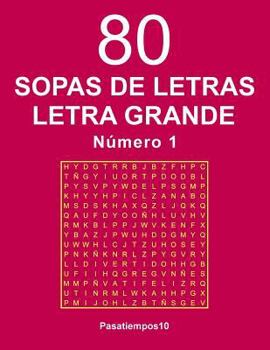Paperback 80 Sopas de letras Letra Grande - N. 1 [Spanish] Book