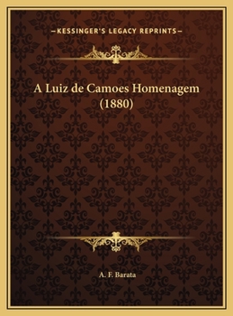 Hardcover A Luiz de Camoes Homenagem (1880) [Portuguese] Book