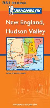 Map Michelin Map USA New England, Hudson Valley 581 (Maps/Regional (Michelin)) Book