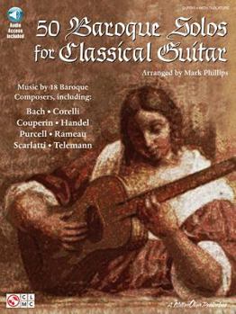 Paperback 50 Baroque Solos for Classical Guitar Book/Online Audio [With CD] Book